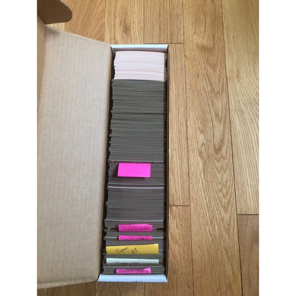 Vintage Lot of Topps MLB Baseball Cards 1980's and 1970's in Box 717 Cards - Picture 1 of 3